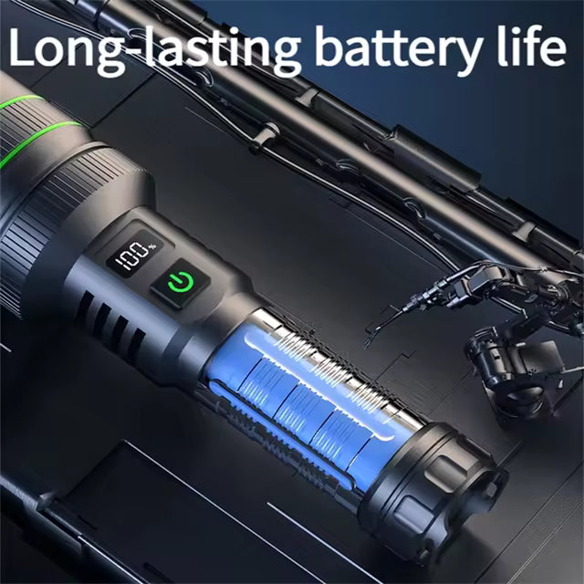 🔦 GHS LED Flashlight – Ultra Bright, Waterproof & Rechargeable Tactical Torch