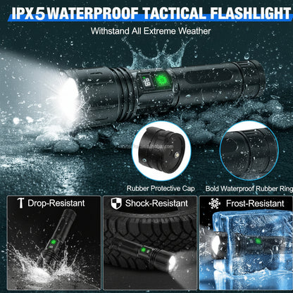 🔦 GHS LED Flashlight – Ultra Bright, Waterproof & Rechargeable Tactical Torch
