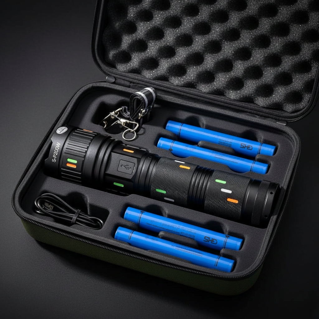 🔦 GHS LED Flashlight – Ultra Bright, Waterproof & Rechargeable Tactical Torch