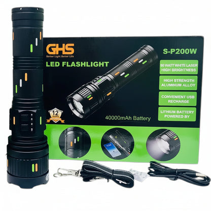 🔦 GHS LED Flashlight – Ultra Bright, Waterproof & Rechargeable Tactical Torch
